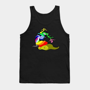 colourfull doodle abstract tree structur Tank Top